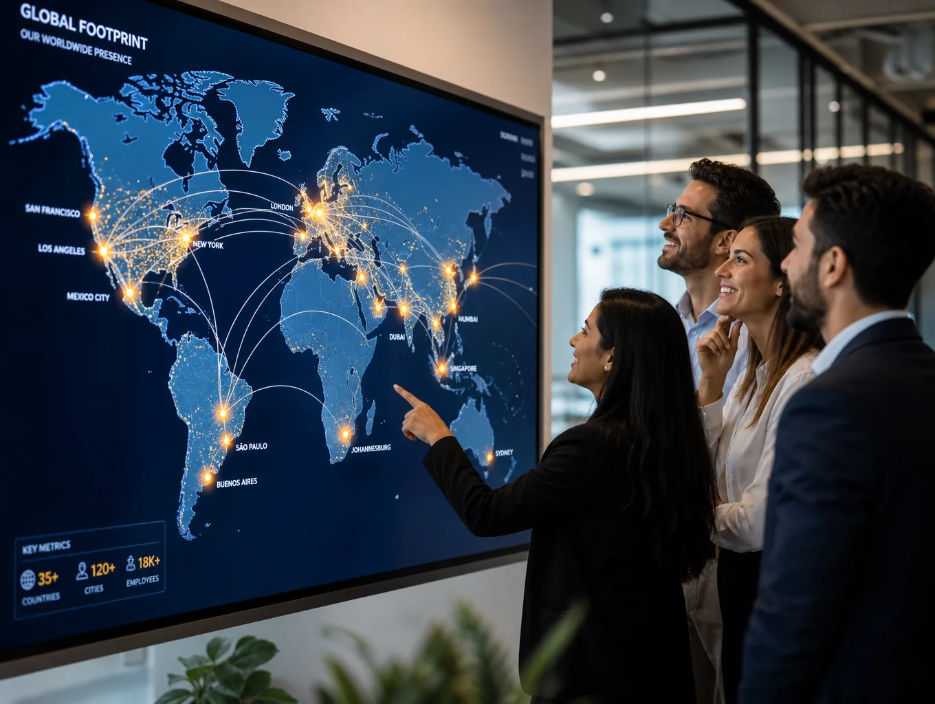 Global logistics website showing multi-region performance